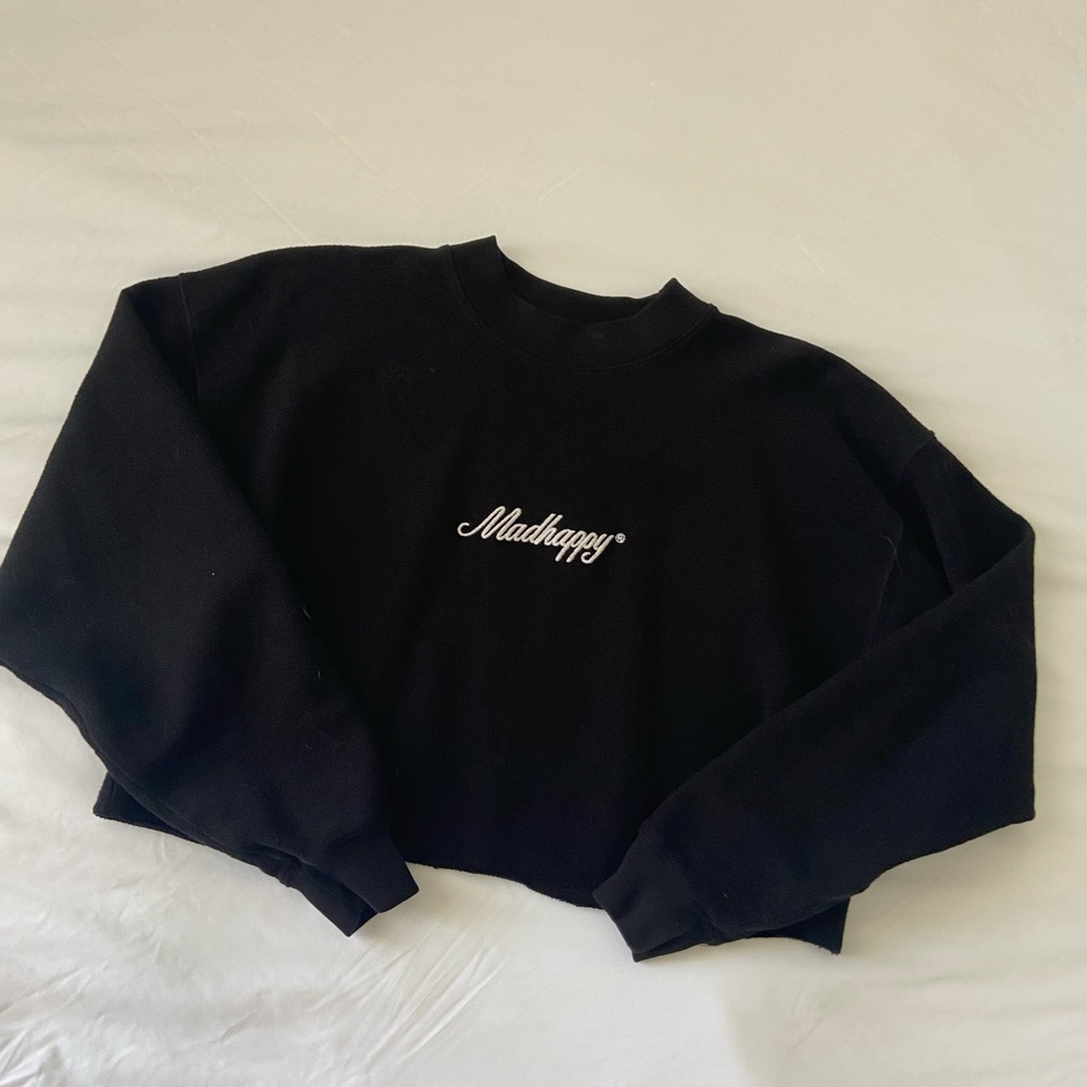 Madhappy cropped black crew 🖤